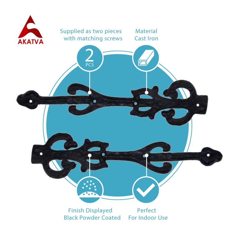 Akatva Dummy Strap Hinge Set 2piece Heavy Duty Gate Hinges Etsy