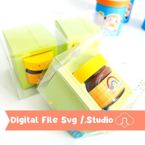 Mini Nutella Jar Digital File For Cricut and Silhouette/ Box Template Nutella Mini
