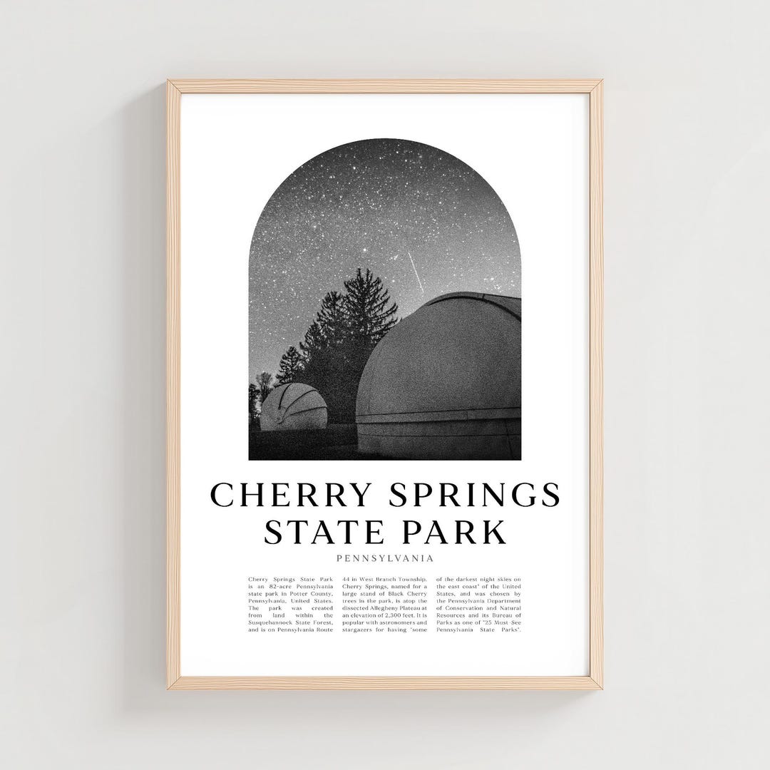 Cherry Springs State Park Travel Poster, Cherry Springs State Print ...