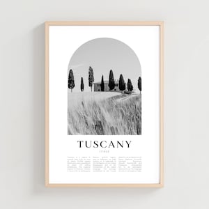 Tuscany Travel Poster, Tuscany Print, Tuscany Wall Art, Travel Print, Italy City Art, Tuscany Gift, Italy Decor | EU214M