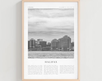 Halifax Reise Poster, Halifax Vintage Druck, Halifax Wandkunst, Kanada Retro Stadt Kunst, Halifax Geschenk, Kanada Boho Dekor | NA280