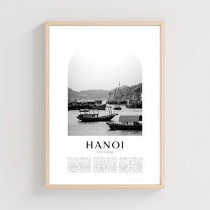 Hanoi Travel Poster, Hanoi Print, Hanoi Wall Art, Travel Print, Vietnam City Art, Hanoi Gift, Vietnam Decor | AS216M