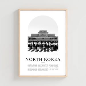 North Korea Travel Poster, North Korea Print, North Korea Wall Art, Travel Print, Asia City Art, North Korea Gift, Asia Decor | AS114M