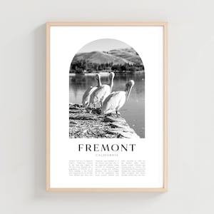 Fremont Travel Poster, Fremont Print, Fremont Wall Art, Travel Print, California City Art, Fremont Gift, California Decor | US97M