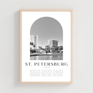 St. Petersburg Travel Poster, St. Petersburg Print, St. Petersburg Wall Art, Travel Print, Florida City Art, St. Petersburg Gift | US78M