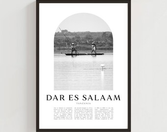 Dar Es Salaam Travel Poster, Dar Es Salaam Print, Salaam Wall Art, Travel Print, Tanzania Art, Dar Es Salaam Gift, Tanzania Decor | AF121M