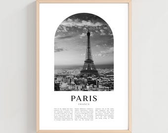 Póster de viaje de París, Impresión de París, Arte mural de París, Impresión de viaje, Arte urbano de Francia, Regalo de París, Decoración de Francia / EU35M