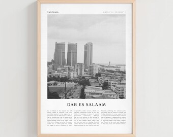 Dar Es Salaam Travel Poster, Dar Es Salaam Vintage Print, Dar Es Salaam Wall Art, Tanzania Retro City Art, Dar Es Salaam Gift | AF121