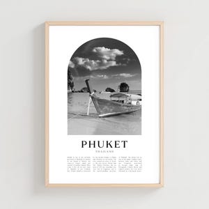 Phuket Travel Poster, Phuket Print, Phuket Wall Art, Travel Print, Thailand City Art, Phuket Gift, Thailand Decor | AS221M