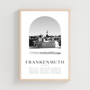 Frankenmuth Travel Poster, Frankenmuth Print, Frankenmuth Wall Art, Travel Print, Michigan City, Frankenmuth Gift, Michigan Decor | NA388M