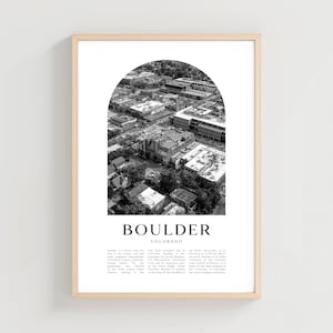 Boulder Travel Poster, Boulder Print, Boulder Wall Art, Travel Print, Colorado City Art, Boulder Gift, Colorado Decor | US279M