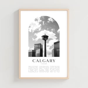 Calgary Travel Poster, Calgary Print, Calgary Wall Art, Travel Print, Canada City Art, Calgary Gift, Canada Decor | NA261M