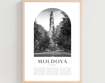 Moldova Travel Poster, Moldova Print, Moldova Wall Art, Travel Print, Europe City Art, Moldova Gift, Europe Decor | EU76M