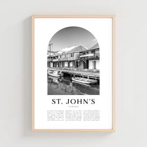 St. John&#39;s Travel Poster, St. John&#39;s Print, St. John&#39;s Wall Art, Travel Print, Canada City Art, St. John&#39;s Gift, Canada Decor | NA284M