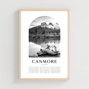 Canmore Travel Poster, Canmore Print, Canmore Wall Art, Travel Print, Canada City Art, Canmore Gift, Canada Decor | NA288M