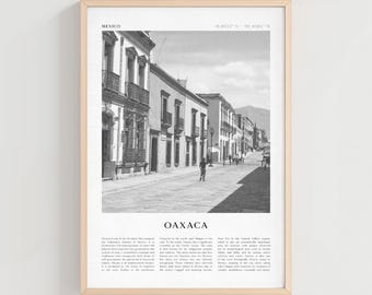 Oaxaca Travel Poster, Oaxaca Vintage Print, Oaxaca Wall Art, Mexico  Retro City Art, Oaxaca Gift, Mexico  Boho Decor | NA201
