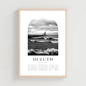 Duluth Travel Poster, Duluth Print, Duluth Wall Art, Travel Print, Minnesota City Art, Duluth Gift, Minnesota Decor | US365M