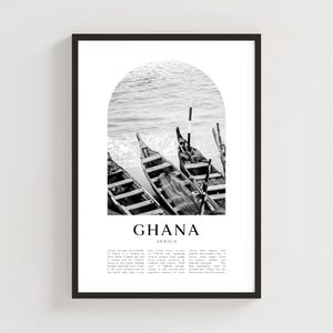 Ghana Reise Poster, Ghana Druck, Ghana Wandkunst, Reisedruck, Afrika Stadt Kunst, Ghana Geschenk, Afrika Dekor | AF49M