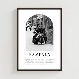Kampala Travel Poster, Kampala Print, Kampala Wall Art, Travel Print, Uganda City Art, Kampala Gift, Uganda Decor | AF127M