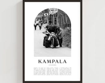 Kampala Travel Poster, Kampala Print, Kampala Wall Art, Travel Print, Uganda City Art, Kampala Gift, Uganda Decor | AF127M