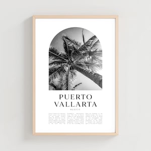 Puerto Vallarta Travel Poster, Puerto Vallarta Print, Puerto Vallarta Wall Art, Travel Print, Mexico City Art, Puerto Vallarta Gift | NA197M