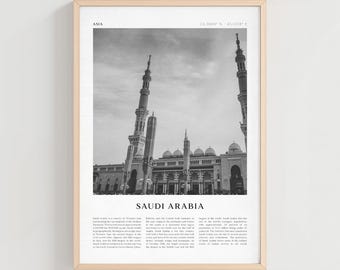 Saudi Arabia Travel Poster, Saudi Arabia Vintage Print, Saudi Arabia Wall Art, Asia Retro City Art, Saudi Arabia Gift, Asia Decor | AS162