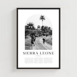 Sierra Leone Travel Poster, Sierra Leone Print, Sierra Leone Wall Art, Travel Print, Africa City Art,Sierra Leone Gift,Africa Decor | AF102M