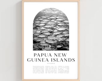 Papua New Guinea Travel Poster, Papua New Guinea Print, Oceania City Wall Art, Papua New Guinea Gift, Oceania Decor | CN23M