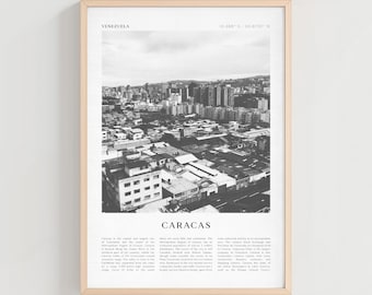Caracas Travel Poster, Caracas Vintage Print, Caracas Wall Art, Venezuela Retro City Art, Caracas Gift, Venezuela Boho Decor | SA73