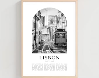 Lisbon Travel Poster, Lisbon Print, Lisbon Wall Art, Travel Print, Portugal City Art, Lisbon Gift, Portugal Decor | EU97M