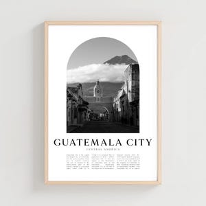 Guatemala City Travel Poster, Guatemala Print, Guatemala Wall Art, Travel Print, Guatemala City Art, Guatemala Gift, Guatemala Decor | CE08M