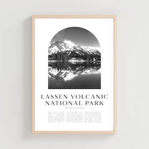 Lassen Volcanic National Park Travel Poster, Lassen Volcanic Print, Lassen Volcanic Wall Art, Travel Print, United States City Art | NA157M