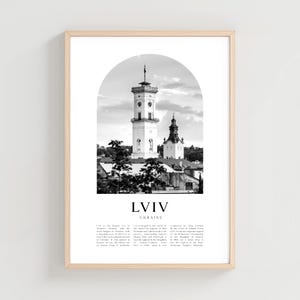 Lviv Travel Poster, Lviv Print, Lviv Wall Art, Travel Print, Ukraine City Art, Lviv Gift, Ukraine Decor | EU160M