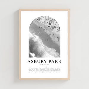Asbury Park reizen poster, Asbury print, Asbury Wall Art, reizen print, New Jersey City Art, Asbury cadeau, decor New Jersey | NA315M