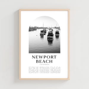 Newport Beach Travel Poster, Newport Beach Print, Newport Beach Wall Art, Travel Print, California City Art, Newport Beach Gift | US356M