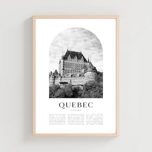 Quebec Travel Poster, Quebec Print, Quebec Wall Art, Travel Print, Canada City Art, Quebec Gift, Canada Decor | NA245M