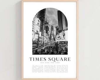 Times Square Travel Poster, Times Square Print, Times Square Wall Art, Travel Print, New York City Art, Times Square Gift | NA79M