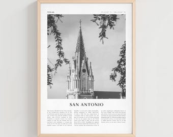 Póster de viaje de San Antonio, impresión vintage de San Antonio, arte mural de San Antonio, arte urbano retro de Texas, regalo de San Antonio, decoración bohemia de Texas / NA55