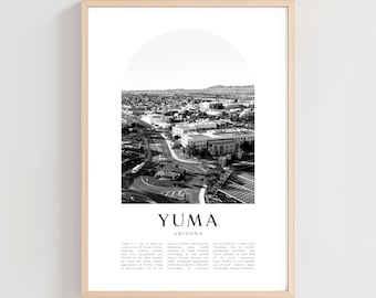 Yuma Travel Poster, Yuma Print, Yuma Wall Art, Travel Print, Arizona City Art, Yuma Gift, Arizona Decor | US330M