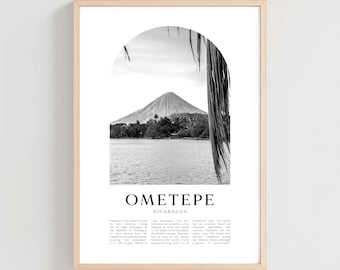 Ometepe Reise Poster, Ometepe Druck, Ometepe Wandkunst, Reisedruck, Nicaragua Stadt Kunst, Ometepe Geschenk, Nicaragua Dekor | CE36M