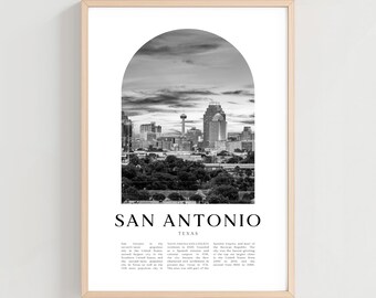 San Antonio Travel Poster, San Antonio Print, San Antonio Wall Art, Travel Print, Texas City Art, San Antonio Gift, Texas Decor | NA55M