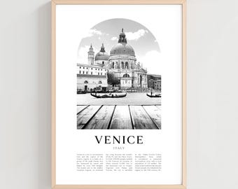 Venice Travel Poster, Venice Print, Venice Wall Art, Travel Print, Italy City Art, Venice Gift, Italy Decor | EU169M