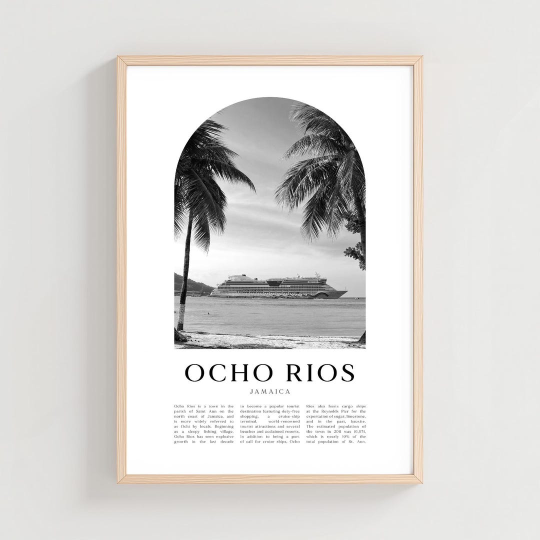 Ocho Rios Travel Poster, Ocho Rios Print, Ocho Rios Wall Art, Travel ...