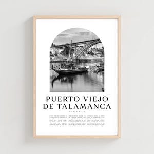 Puerto Viejo de Talamanca reisposter, Puerto Viejo de Talamanca print, Puerto Viejo kunst, Costa Rica City Art, Costa Rica decor | CE41M