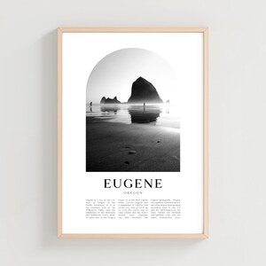 Eugene Travel Poster, Eugene Print, Eugene Wall Art, Travel Print, Oregon City Art, Eugene Gift, Oregon Decor | US155M