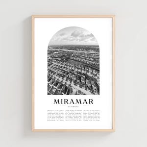 Miramar Travel Poster, Miramar Print, Miramar Wall Art, Travel Print, Florida City Art, Miramar Gift, Florida Decor | US196M