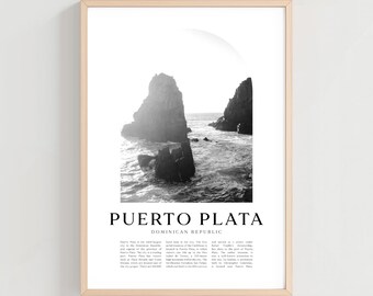 Puerto Plata Travel Poster, Puerto Plata Print, Dominican Republic City Wall Art, Puerto Plata Gift, Dominican Republic Decor | CA88M