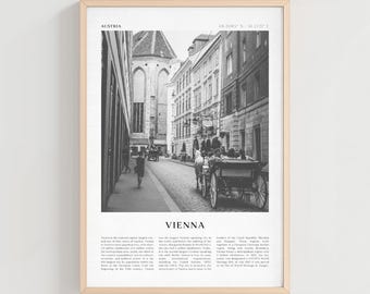 Vienna Travel Poster, Vienna Vintage Print, Vienna Wall Art, Austria Retro City Art, Vienna Gift, Austria Boho Decor | EU08