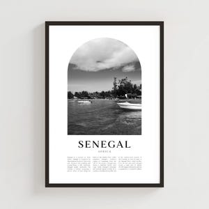 Senegal Travel Poster, Senegal Print, Senegal Wall Art, Travel Print, Africa City Art, Senegal Gift, Africa Decor | AF97M