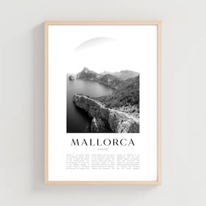 Mallorca Travel Poster, Mallorca Print, Mallorca Wall Art, Travel Print, Spain City Art, Mallorca Gift, Spain Decor | EU200M